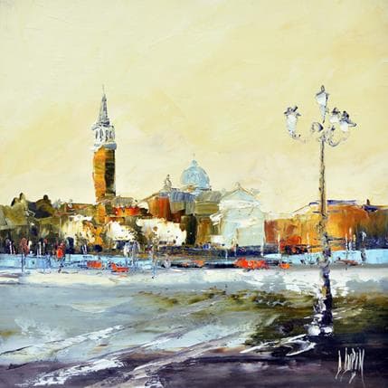 Peinture La sérénissime par Dupin Dominique | Tableau Figuratif Huile Urbain