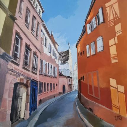 Peinture Stasbourg par Rasa | Tableau Art naïf Acrylique Urbain