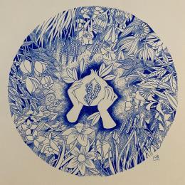 Painting Persephone by Lujaam | Painting Surrealism Ink Nature, Pop icons