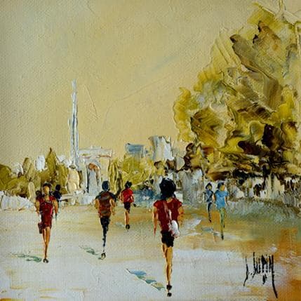 Peinture Jour férié par Dupin Dominique | Tableau Figuratif Huile Urbain