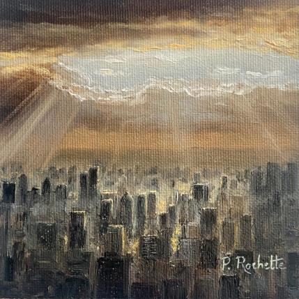 Peinture A travers les nuages par Rochette Patrice | Tableau Figuratif Huile Urbain