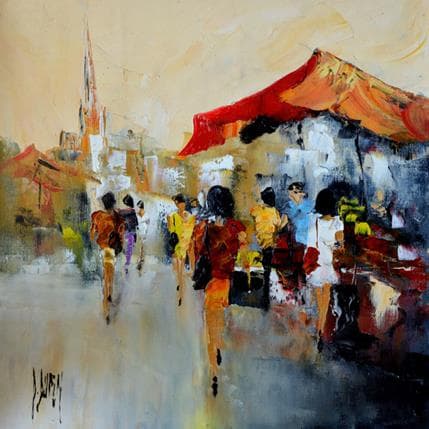 Gemälde Au quotidien von Dupin Dominique | Gemälde Figurativ Öl Alltagsszenen