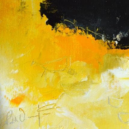 Peinture Du soleil au jardin par Dumontier Nathalie | Tableau Abstrait Huile minimaliste