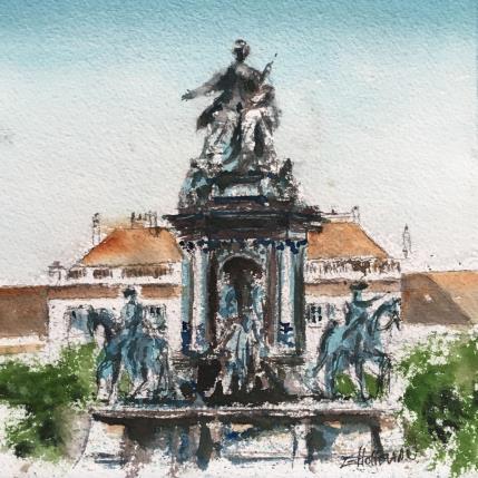 Painting Maria Theresia by Hoffmann Elisabeth | Painting Figurative Watercolor Urban