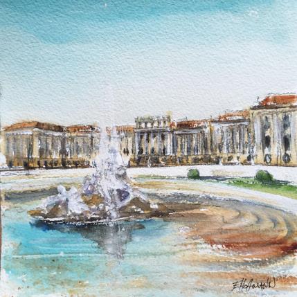 Peinture Vienne Château de Schönbrunn par Hoffmann Elisabeth | Tableau Figuratif Aquarelle Urbain