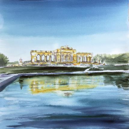 Peinture Vienne La Gloriette par Hoffmann Elisabeth | Tableau Figuratif Aquarelle Urbain