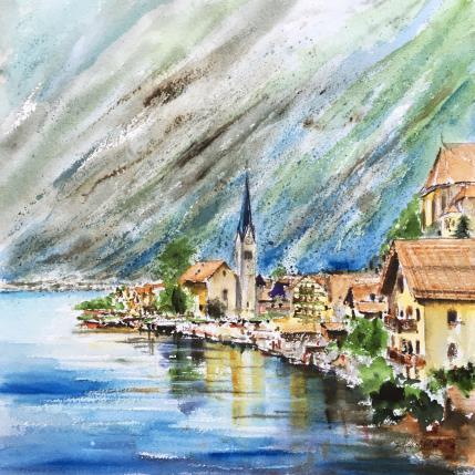 Peinture Autriche Le beau Danube bleu par Hoffmann Elisabeth | Tableau Figuratif Aquarelle Urbain