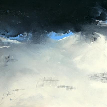 Painting Frimas by Dumontier Nathalie | Painting Abstract Oil Minimalist