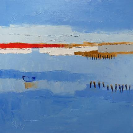 Peinture EMERGENCE par Shelley | Tableau Abstrait Huile Paysages