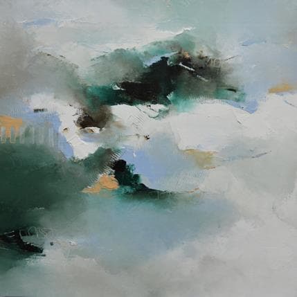 Painting Quelque part by Dumontier Nathalie | Painting Abstract Oil Minimalist