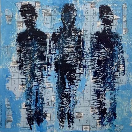 Peinture Les maux pour le dire  par Rocco Sophie | Tableau Art Singulier Acrylique, Collage, Huile, Sable