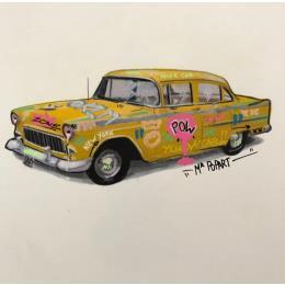 Peinture NY CAB par MR.P0pArT | Tableau Street Art Graffiti Urbain
