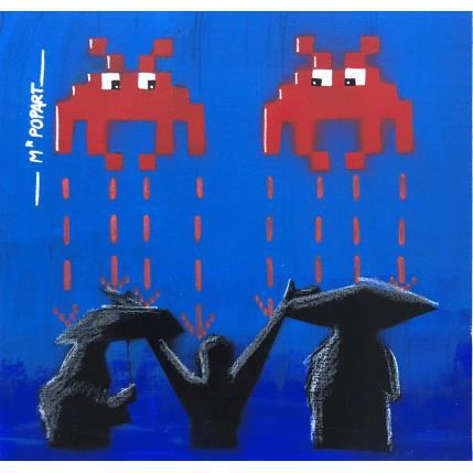 Peinture WeatherInvader par MR.P0pArT | Tableau Street Art Graffiti Icones Pop