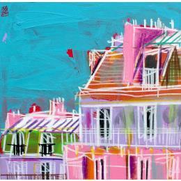 Painting Chez Lila by Anicet Olivier | Painting Figurative Acrylic Urban