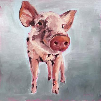 Peinture BABE 3 par Morales Géraldine | Tableau Figuratif Acrylique, Huile Animaux