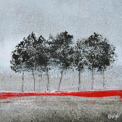 Painting Lisière by Escolier Odile | Painting Figurative Acrylic Landscapes