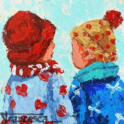 Peinture Invierno par Escobar Francesca | Tableau Figuratif Acrylique scènes de vie