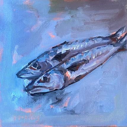 Peinture SARDINES par Morales Géraldine | Tableau Figuratif Acrylique, Huile Animaux, Natures mortes
