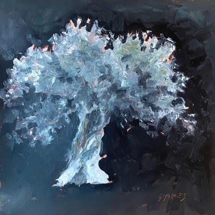 Painting L'OLIVIER by Morales Géraldine | Painting Figurative Acrylic, Oil Still-life