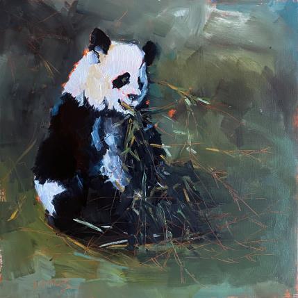 Painting PANDA by Morales Géraldine | Painting Figurative Acrylic, Oil Animals