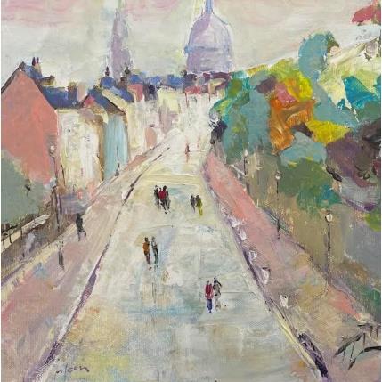 Peinture Balade du dimanche par Yavru Irfan | Tableau Figuratif Huile Urbain