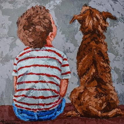 Peinture Arriba par Escobar Francesca | Tableau Figuratif Acrylique scènes de vie