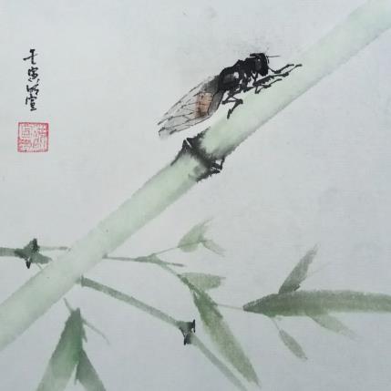 Painting Cicades by Du Mingxuan | Painting Figurative Watercolor Animals
