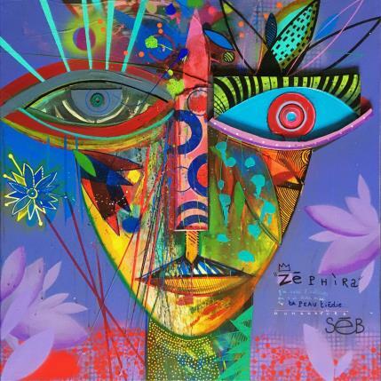 Peinture Zephira par Seb | Tableau Art Singulier Acrylique Portraits