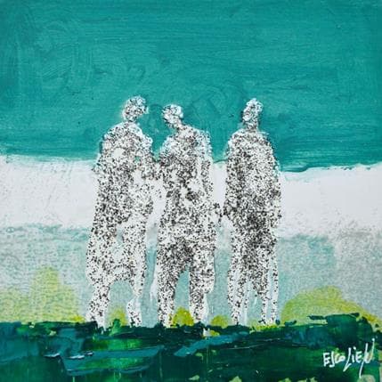Peinture Trio matière par Escolier Odile | Tableau Figuratif Acrylique Paysages