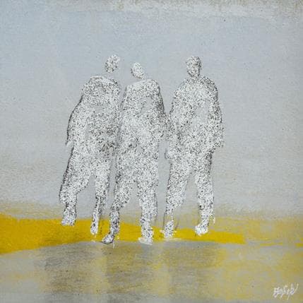 Painting En chemin by Escolier Odile | Painting Figurative Acrylic Landscapes