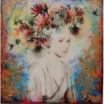 Peinture Bella de oro par Bofill Laura | Tableau Figuratif Acrylique, Bois Portraits