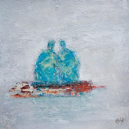 Peinture Frémissement d'une rencontre par Escolier Odile | Tableau Figuratif Acrylique Paysages