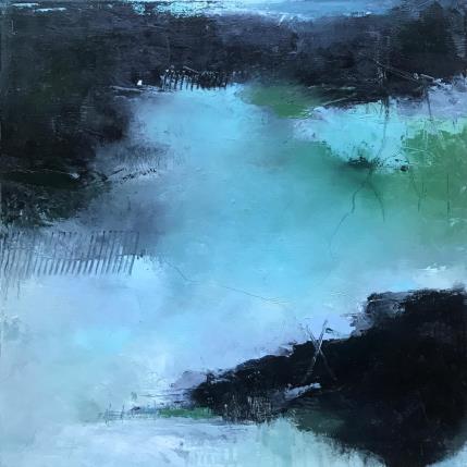 Peinture Douces pensées par Dumontier Nathalie | Tableau Abstrait Huile minimaliste