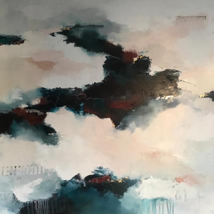 Peinture Retenir son souffle par Dumontier Nathalie | Tableau Abstrait Huile minimaliste