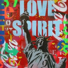 Pintura Love spirit por Euger Philippe | Pintura Pop-art Acrylic, Graffiti Pop icons