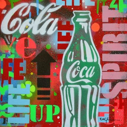 Gemälde Cola spirit von Euger Philippe | Gemälde Pop-Art Acryl, Graffiti Pop-Ikonen