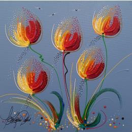 Painting Les fleurs de Troyes by Fonteyne David | Painting Figurative Acrylic Still-life