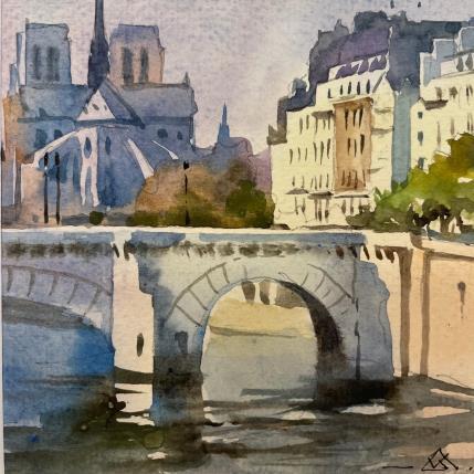 Peinture Oct 22 - 16 par Khodakivskyi Vasily | Tableau Figuratif Aquarelle Urbain