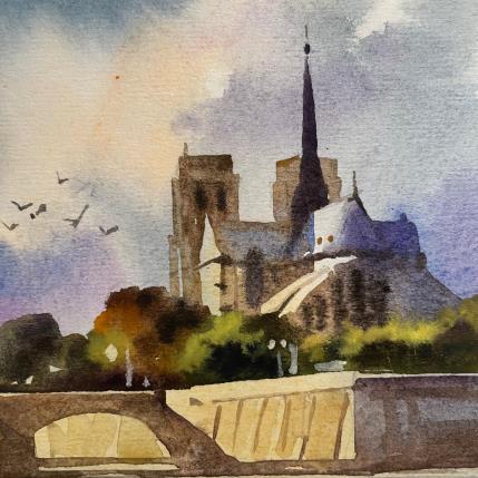 Peinture Oct 22 - 21 par Khodakivskyi Vasily | Tableau Figuratif Aquarelle Urbain