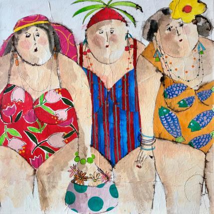 Peinture martine charlotte zoe par Colombo Cécile | Tableau Figuratif Acrylique, Pastel Portraits