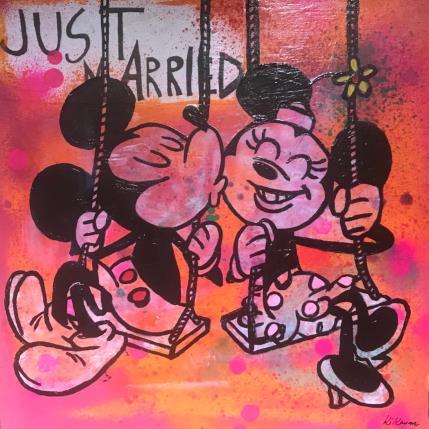 Peinture Just married par Kikayou | Tableau Pop-art Graffiti Icones Pop