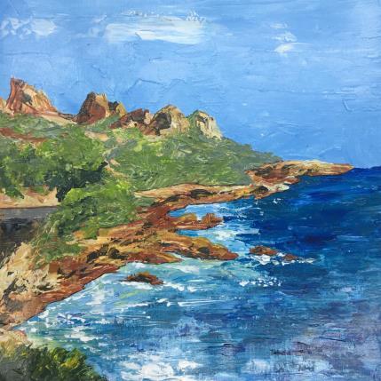 Peinture Les couleurs de l'Estérel par Rey Ewa | Tableau Figuratif Acrylique Paysages