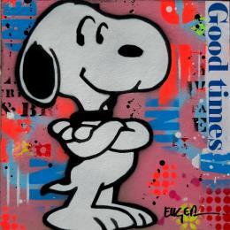 Painting GOOD TIMES by Euger Philippe | Painting Pop-art Acrylic, Cardboard, Gluing, Graffiti Pop icons