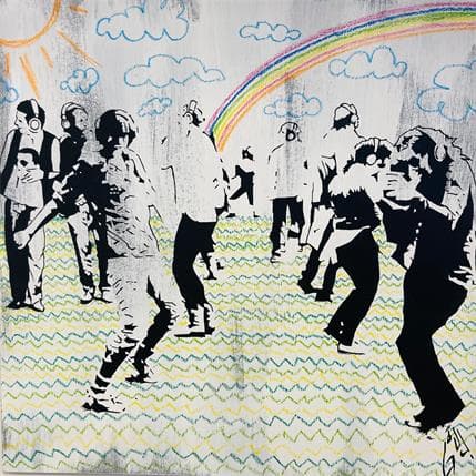 Peinture Dream dance par Di Vicino Gaudio Alessandro | Tableau Street Art Acrylique, Graffiti Scènes de vie