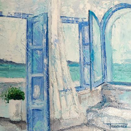 Peinture Brisa Mediterránea par Escobar Francesca | Tableau Figuratif Acrylique, bois scènes de vie