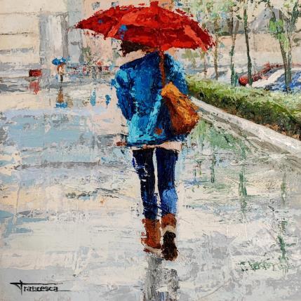 Peinture Tarde lluviosa par Escobar Francesca | Tableau Figuratif Acrylique, bois scènes de vie