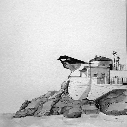 Peinture Marégraphe par Mü | Tableau Art naïf Animaux, Marine, Noir & blanc