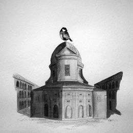 Painting Vieille charité by Mü | Painting Naive art Ink Animals, Black & White, Urban