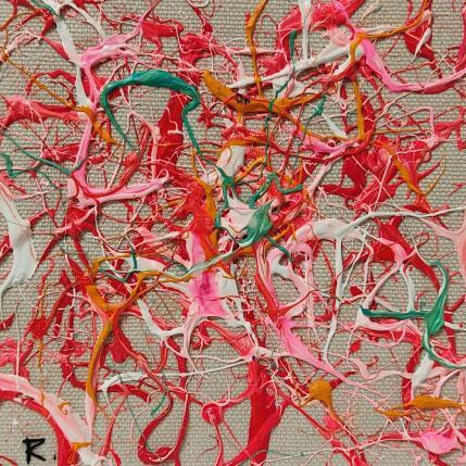 Peinture Les sentiers par Cantin Rose | Tableau Matiérisme Acrylique Minimaliste