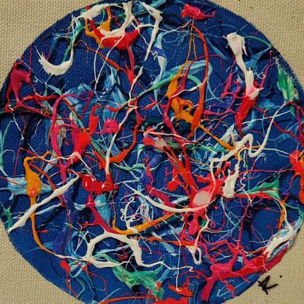 Peinture Corail d'or par Cantin Rose | Tableau Matiérisme Acrylique Minimaliste